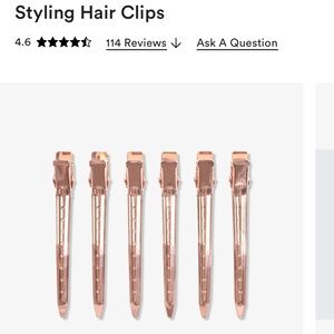 NWT KITSCH ROSE GOLD STYLING HAIR CLIPS